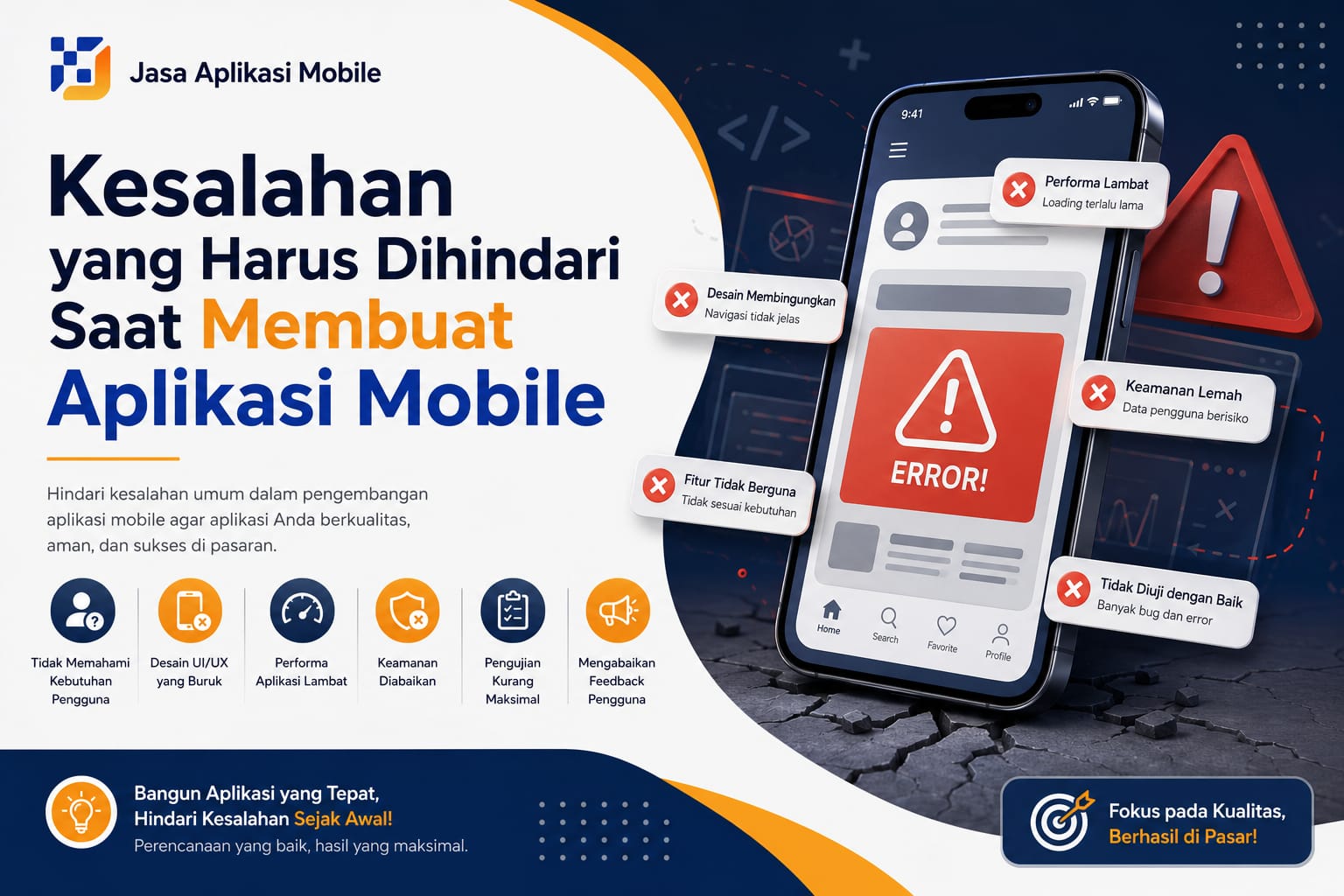 Kesalahan yang Harus Dihindari Saat Membuat Aplikasi Mobile